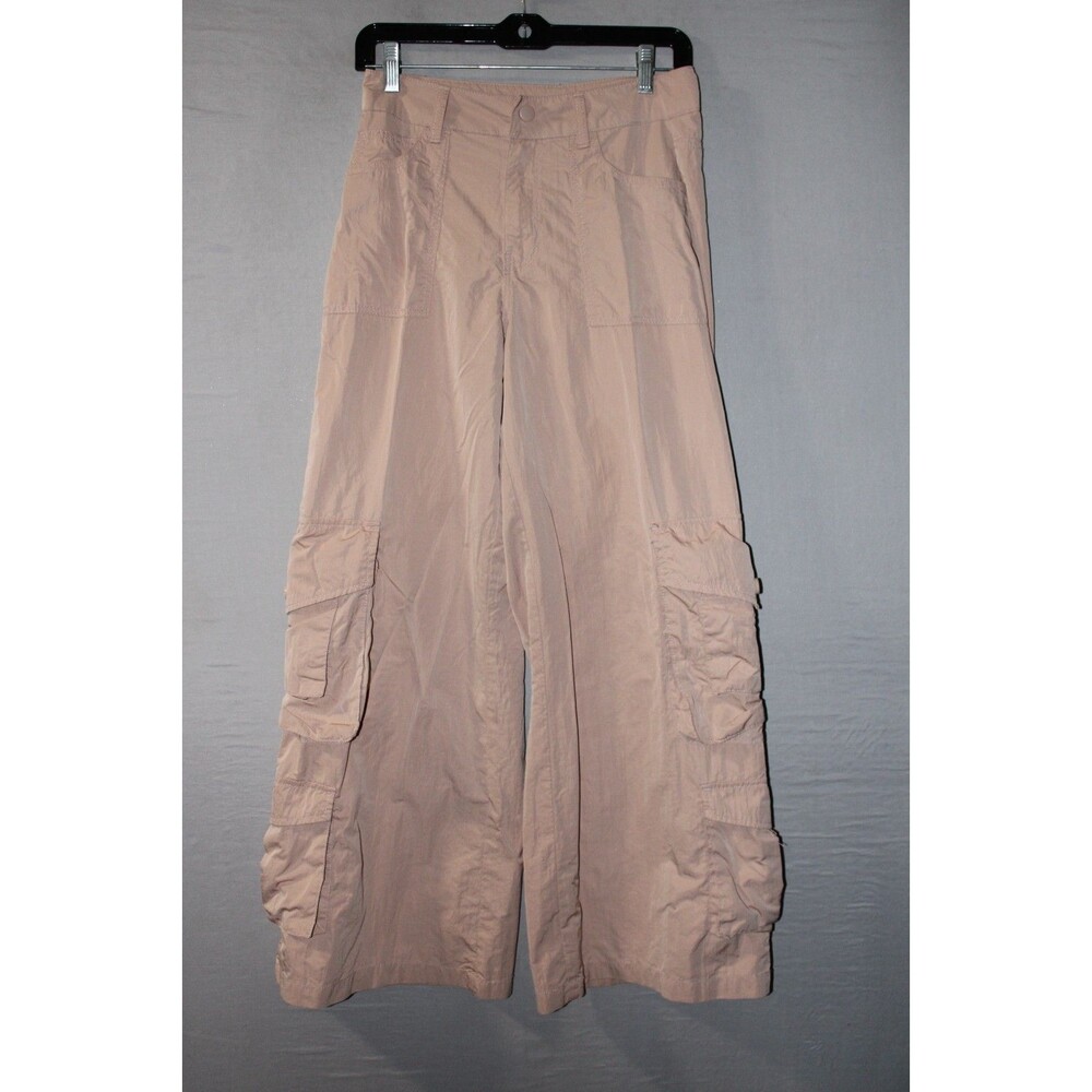 Forever 21 Womens Pants Small 2 x Cargo Wide Leg Pink Extra Loose Fit